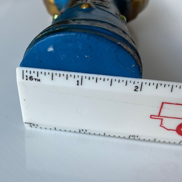 Vintage Japan Angel Figurines Pair Blue Green Gold Halo Praying Christmas Decor - Picture 11 of 13